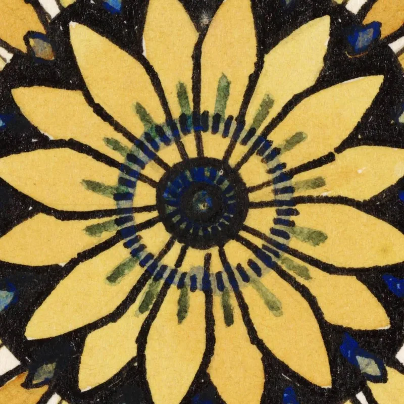 Rosette From Stylized Flowers And Leaves Julie de Graag
