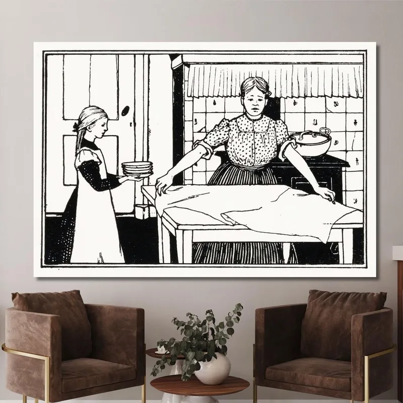Woman And Girl Set A Table Julie de Graag