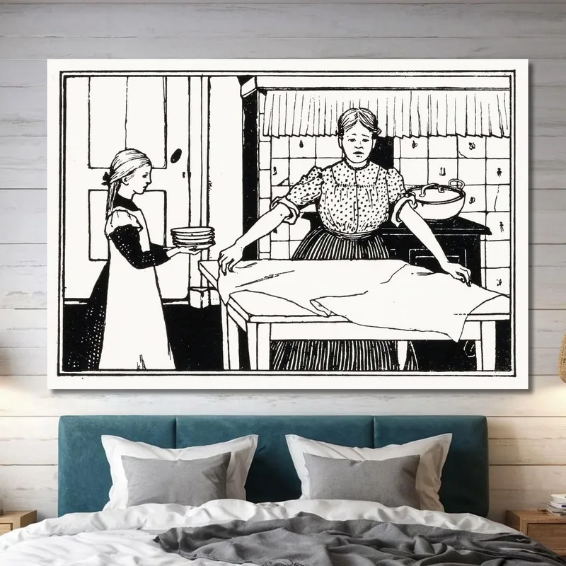 Woman And Girl Set A Table Julie de Graag