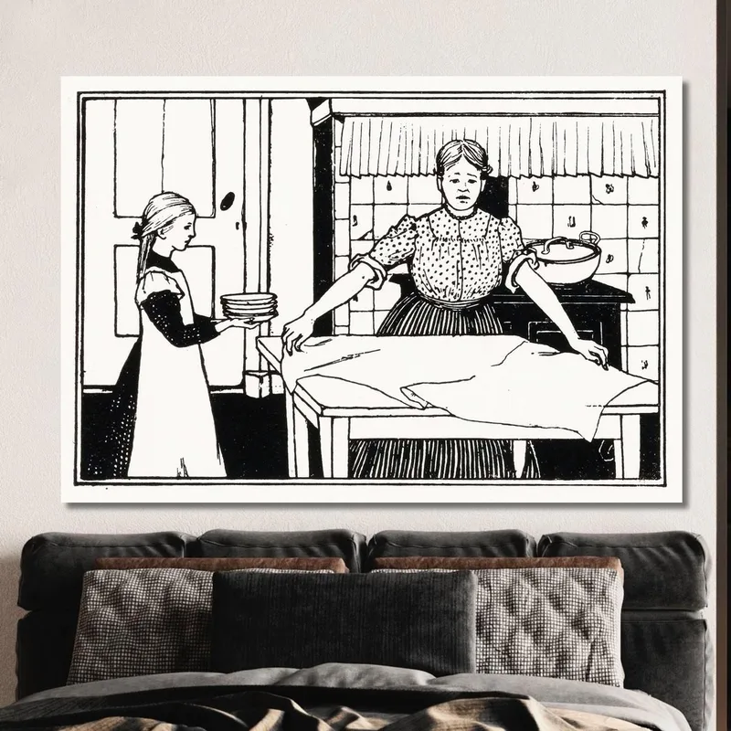 Woman And Girl Set A Table Julie de Graag