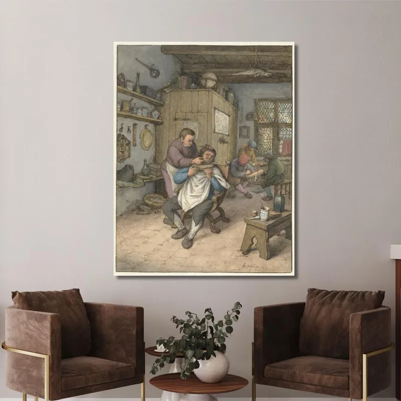 Una Bottega Da Barbiere Adriaen van Ostade