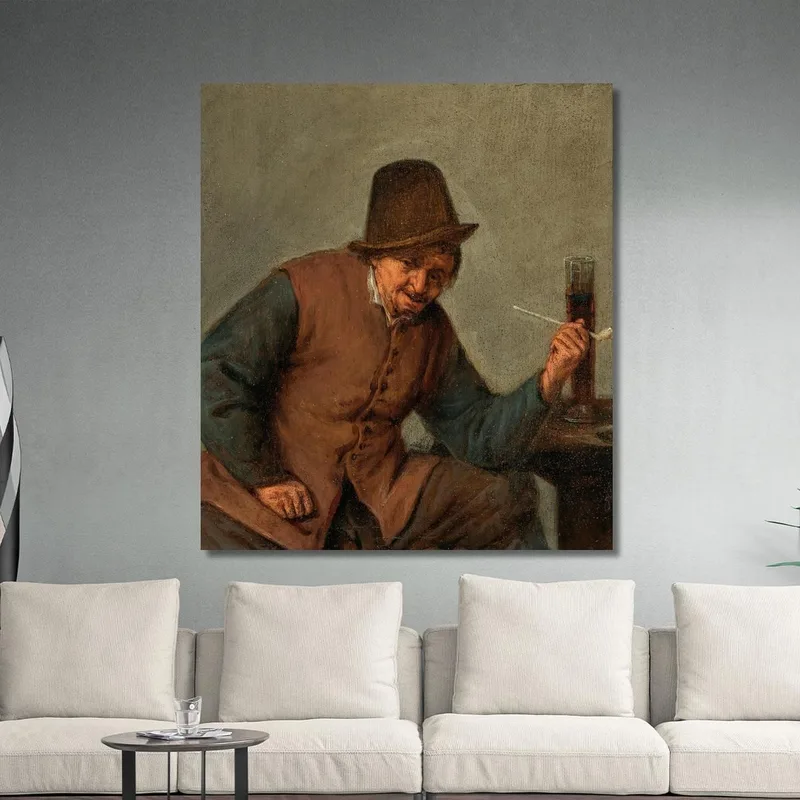 A Peasant Smoking Adriaen van Ostade