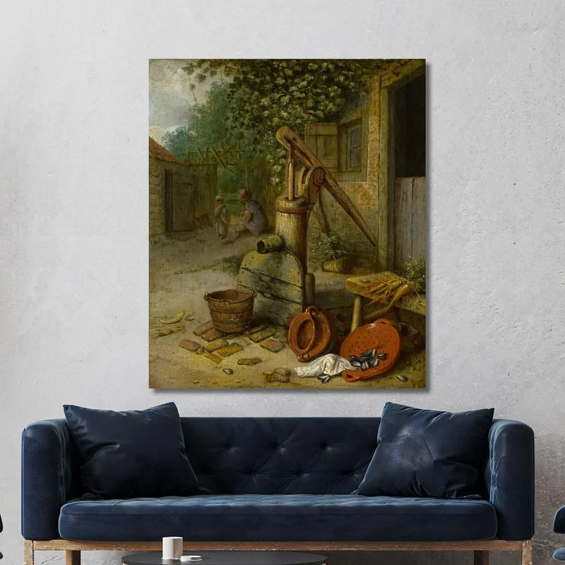 Patio De Una Granja Con Pozo De Bomba​ Adriaen van Ostade