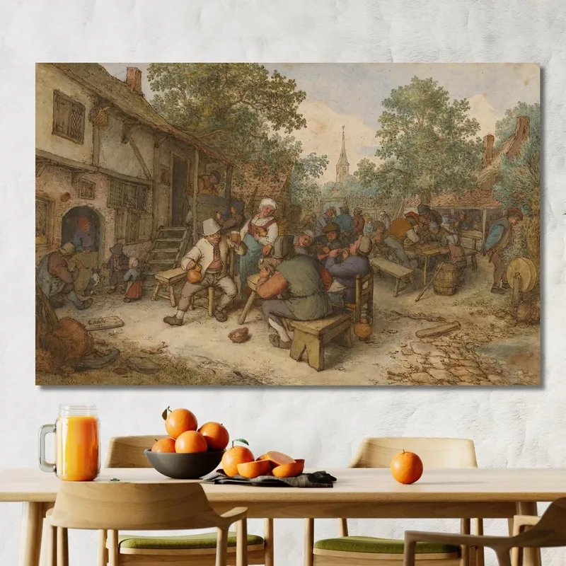Peasant Festival On A Town Street Adriaen van Ostade