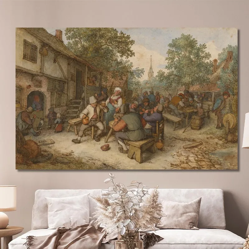 Peasant Festival On A Town Street Adriaen van Ostade