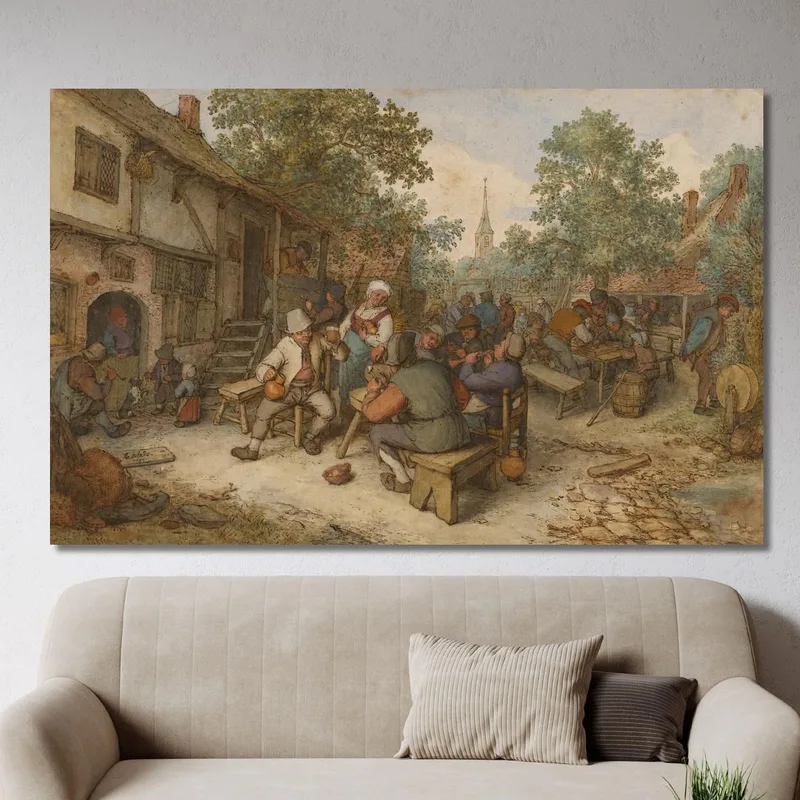 Peasant Festival On A Town Street Adriaen van Ostade