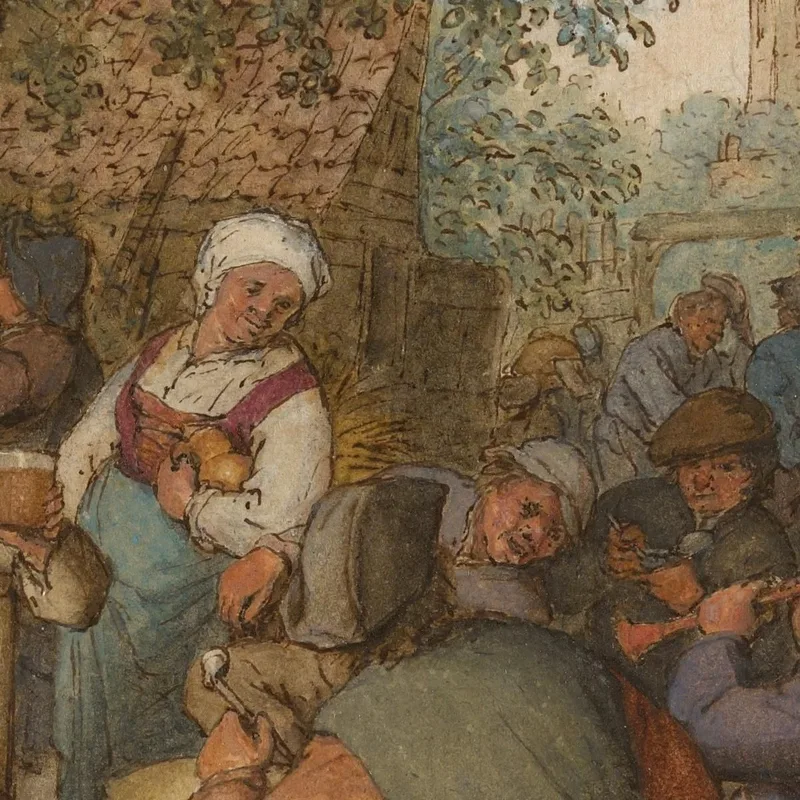 Peasant Festival On A Town Street Adriaen van Ostade