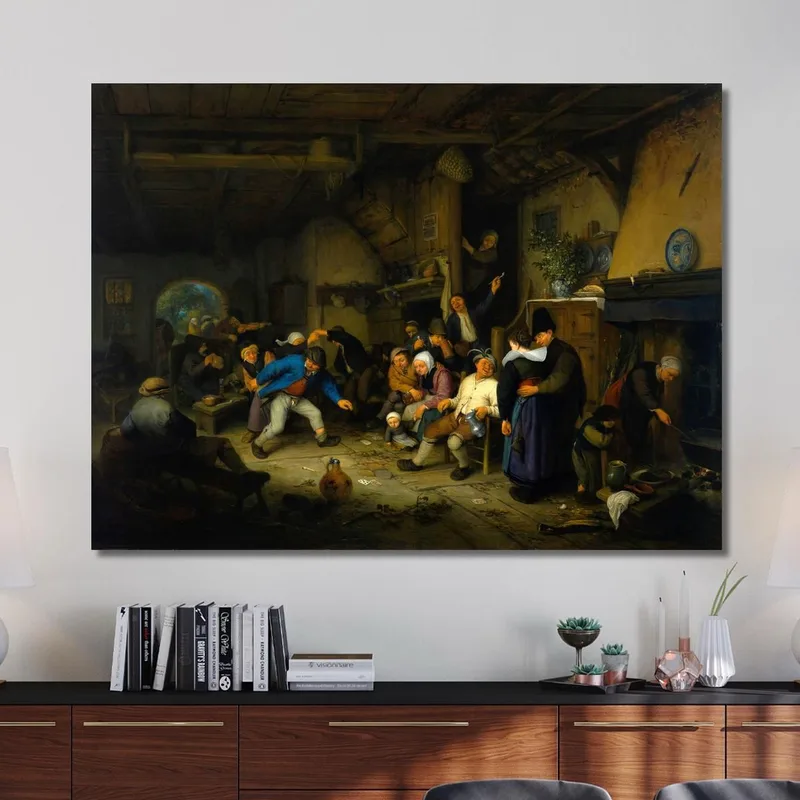 Contadini Che Danzano In Una Taverna Adriaen van Ostade
