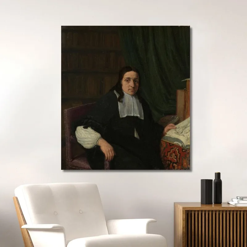 Portrait D'Un Collectionneur Possiblement Constantijn Sennepart (1625-1703)​ Adriaen van Ostade