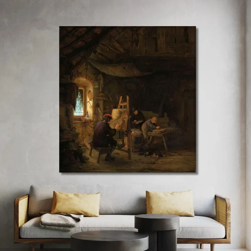 The Painter'S Studio Adriaen van Ostade