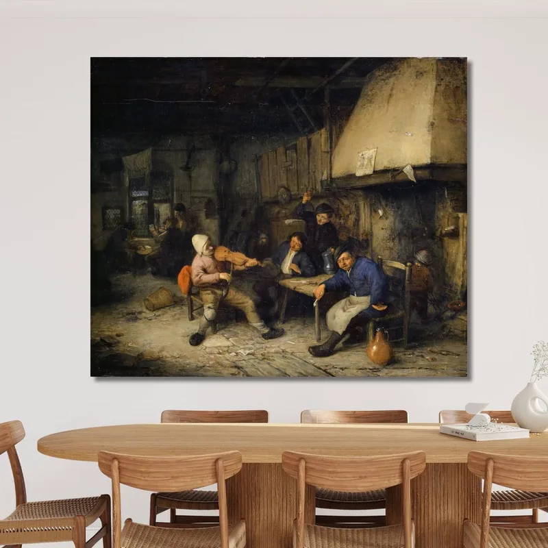 Violinista Y Campesinos Bebiendo En Una Taberna Ii​ Adriaen van Ostade