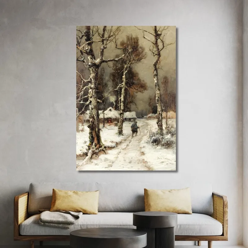 Verso Casa Attraverso Una Foresta Invernale Julius Sergius Klever