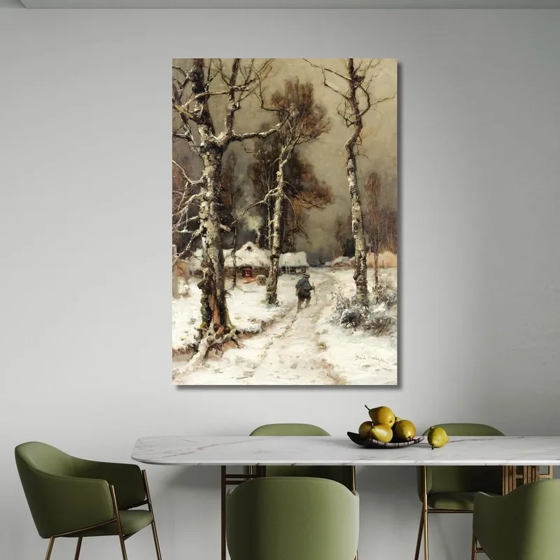 Verso Casa Attraverso Una Foresta Invernale Julius Sergius Klever