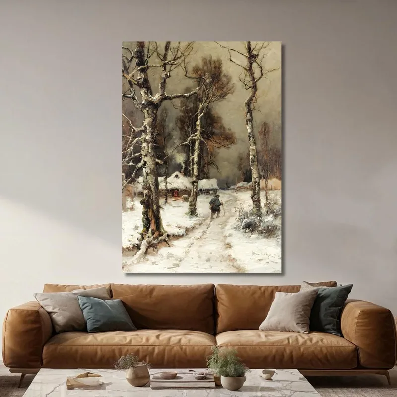 Verso Casa Attraverso Una Foresta Invernale Julius Sergius Klever