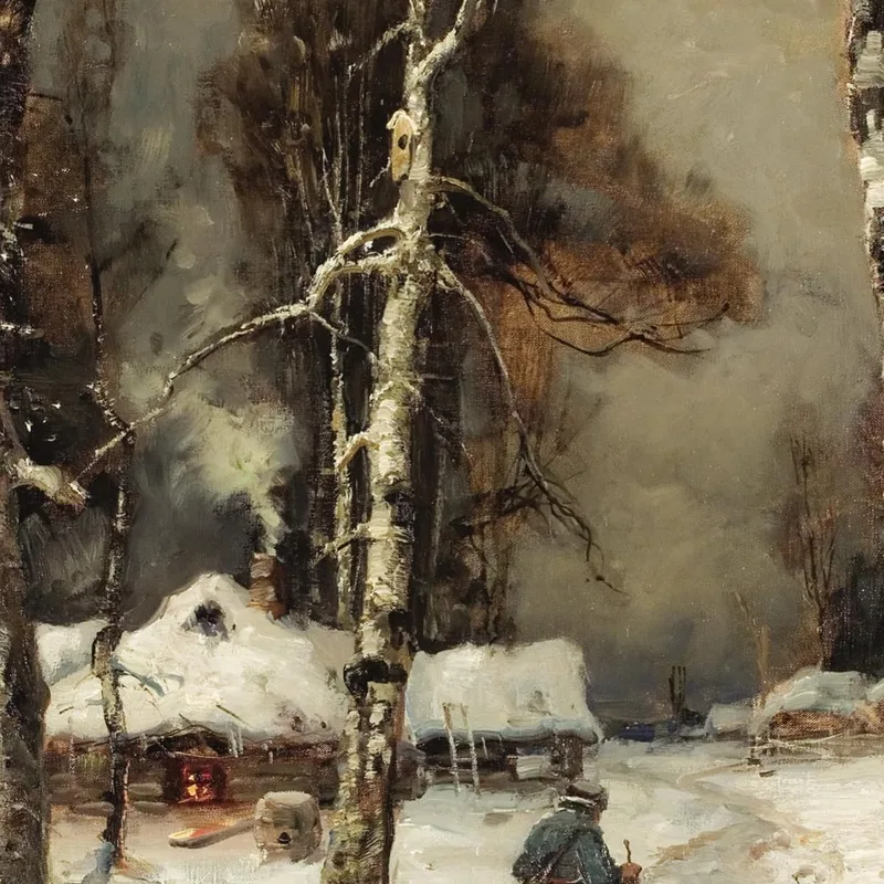 Verso Casa Attraverso Una Foresta Invernale Julius Sergius Klever