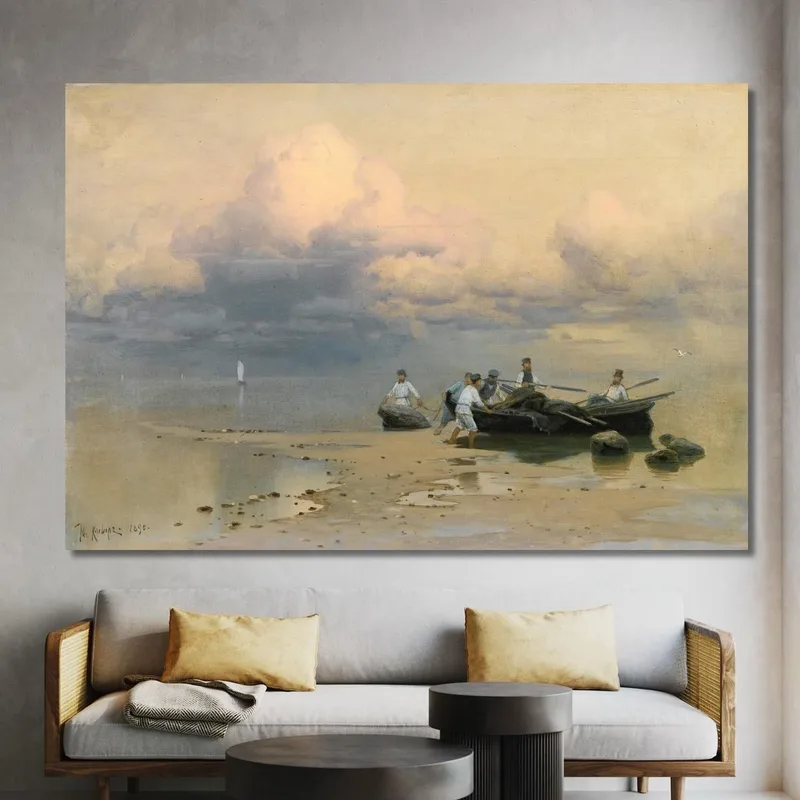 Le Retour Des Pêcheurs Julius Sergius Klever
