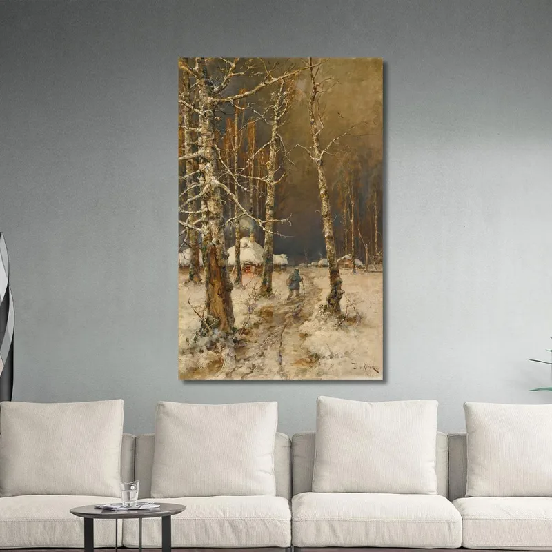 Reisender Im Schnee Julius Sergius Klever