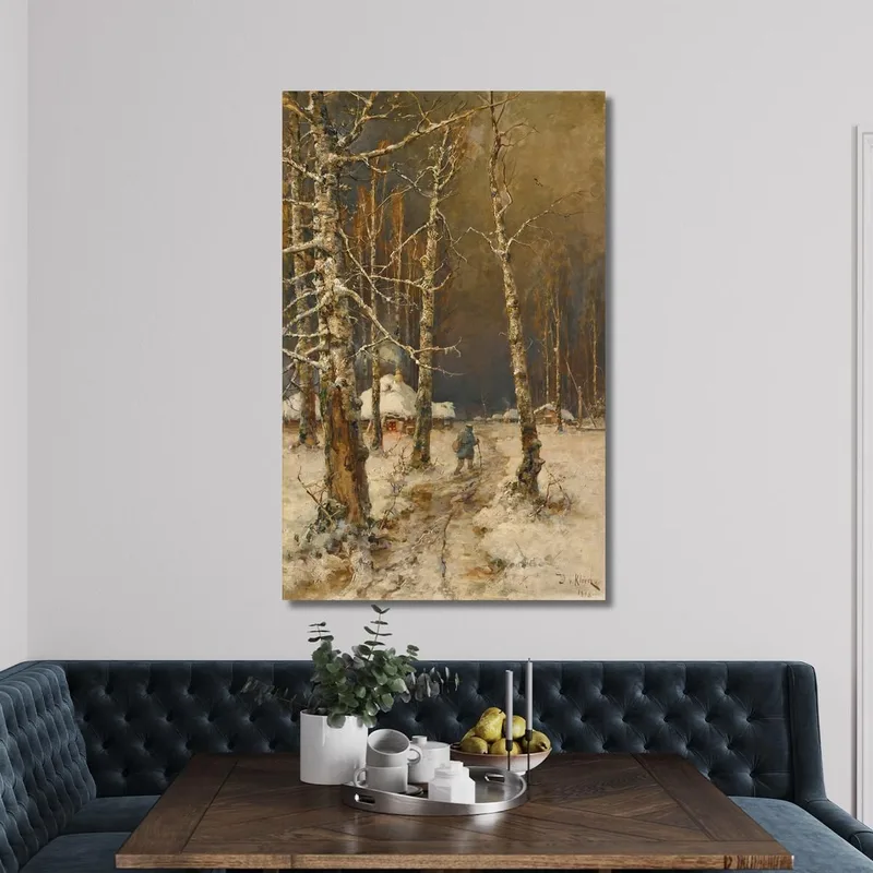 Reisender Im Schnee Julius Sergius Klever