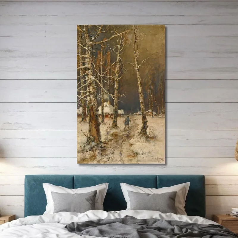 Reisender Im Schnee Julius Sergius Klever
