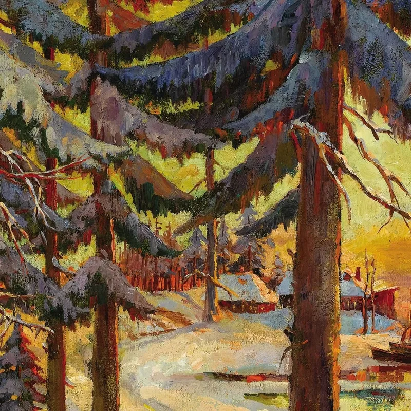 Tarde De Invierno En El Lago Julius Sergius Klever