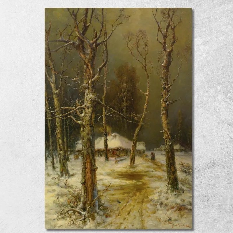Inverno In Russia Julius Sergius Klever quadro stampa su tela