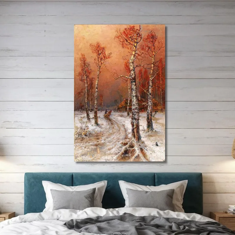 Ambiente Invernal Con Grajos Julius Sergius Klever