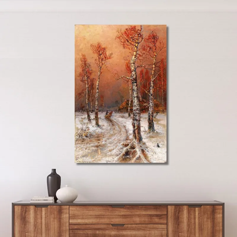 Ambiente Invernal Con Grajos Julius Sergius Klever