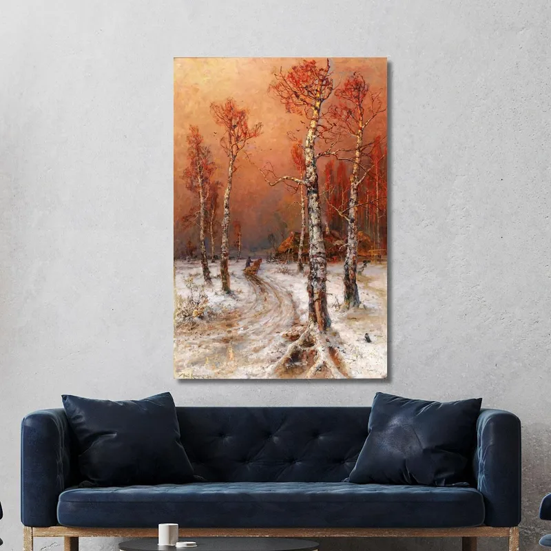 Ambiente Invernal Con Grajos Julius Sergius Klever