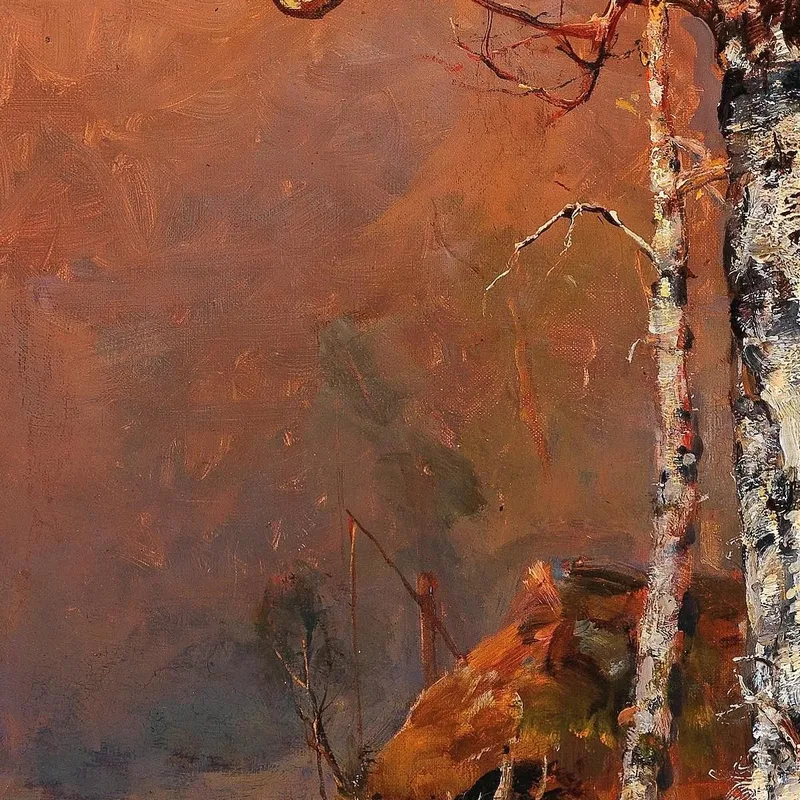 Ambiente Invernal Con Grajos Julius Sergius Klever