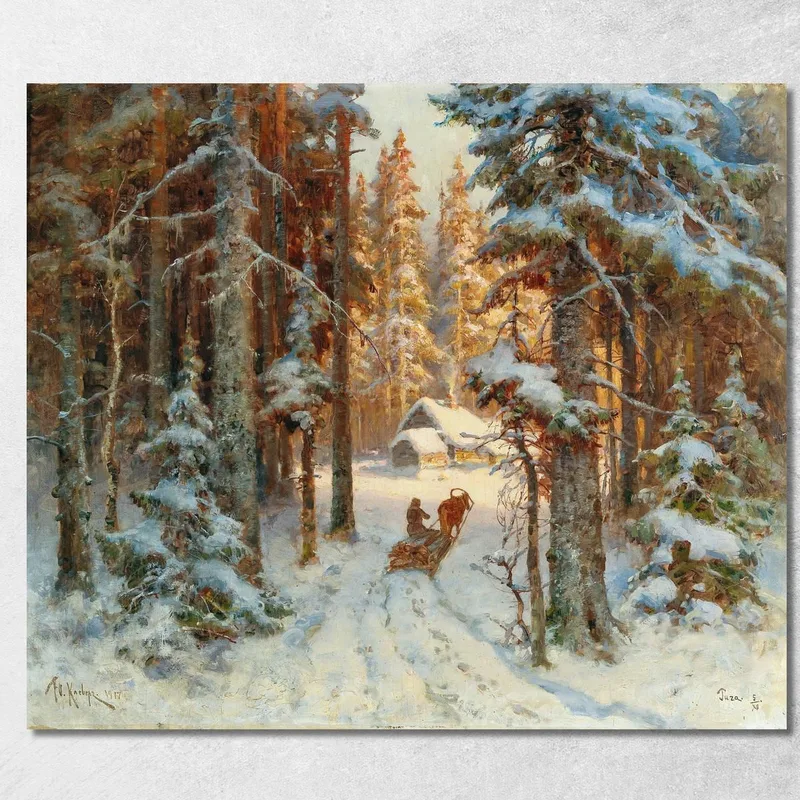 Boscaioli Che Tornano A Casa Julius Sergius Klever quadro stampa su tela