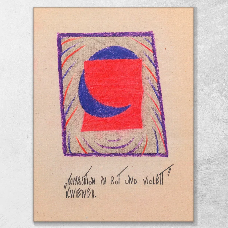 Composition En Rouge Et Violet Karl Wiener