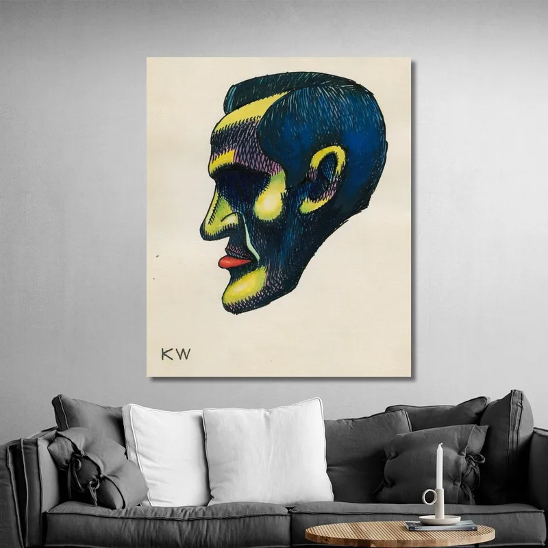 Head Study From Profile 10 Sheets Graz Iv Karl Wiener