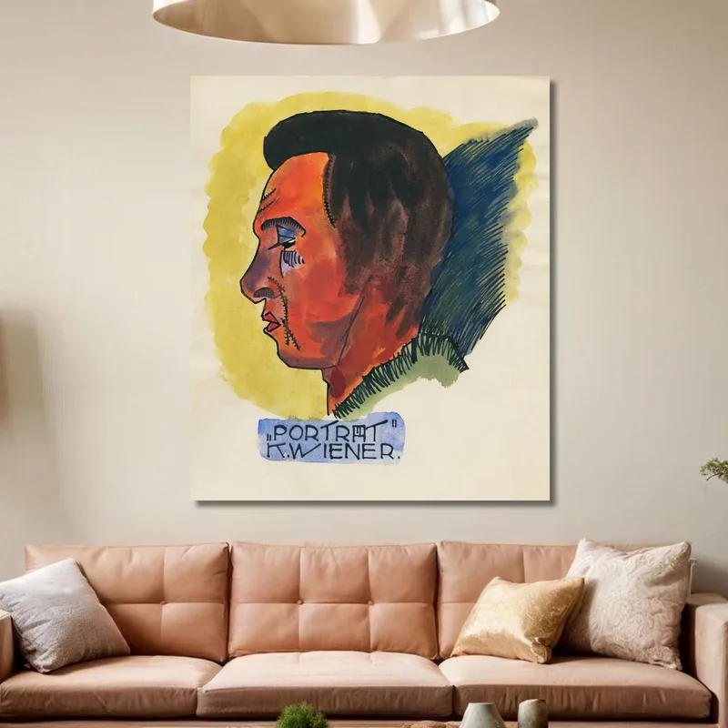 Head Study From Profile 10 Sheets Graz X Karl Wiener
