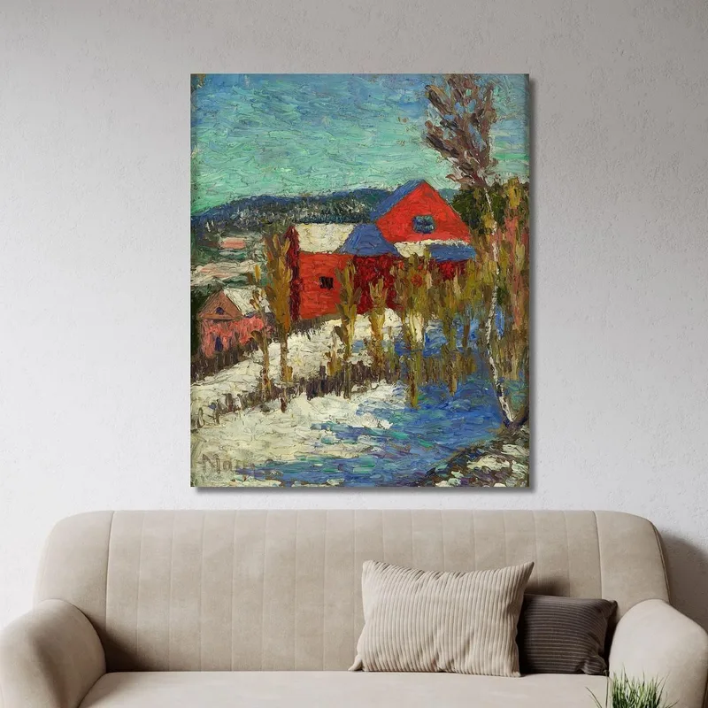Landschaft Mit Häusern Konrad Mägi