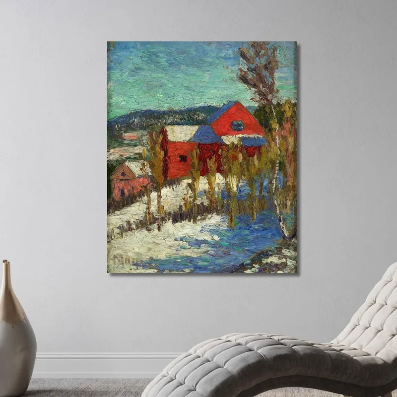 Landschaft Mit Häusern Konrad Mägi