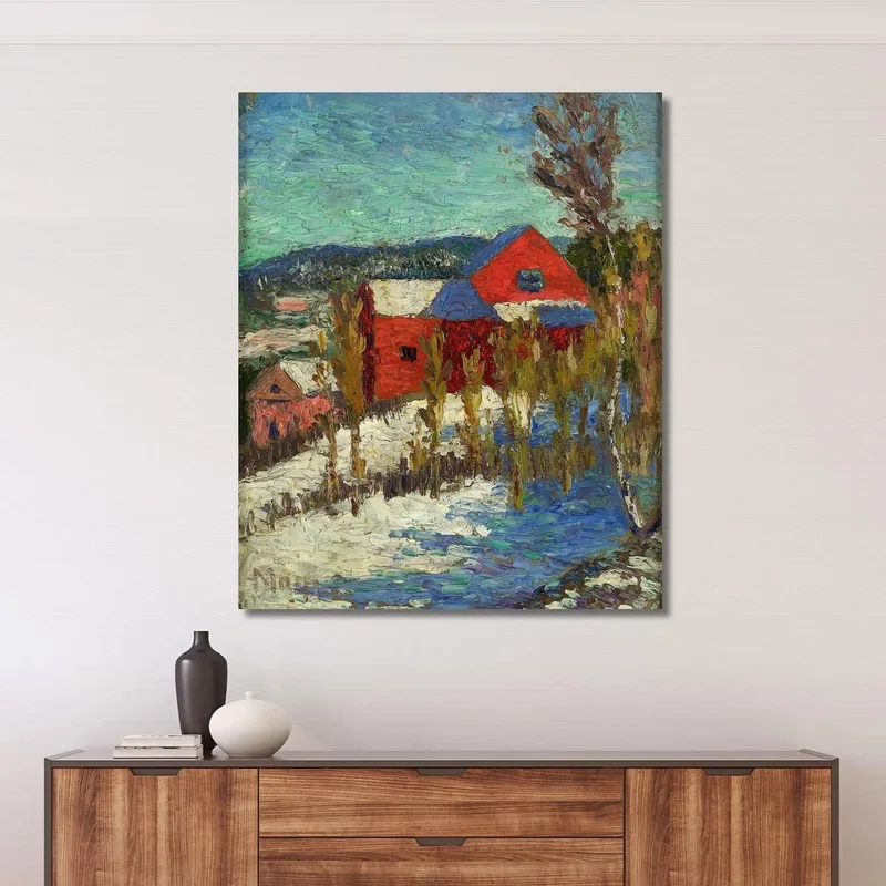 Landschaft Mit Häusern Konrad Mägi
