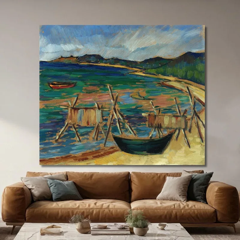 Baia Con Barche Konrad Mägi