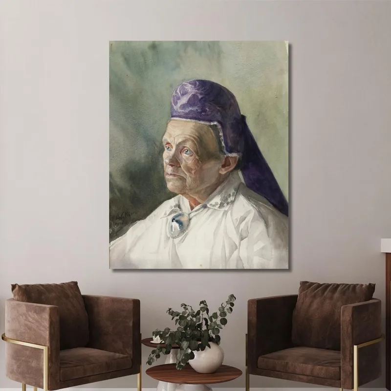 Retrato De Mujer Con Toca Konrad Mägi