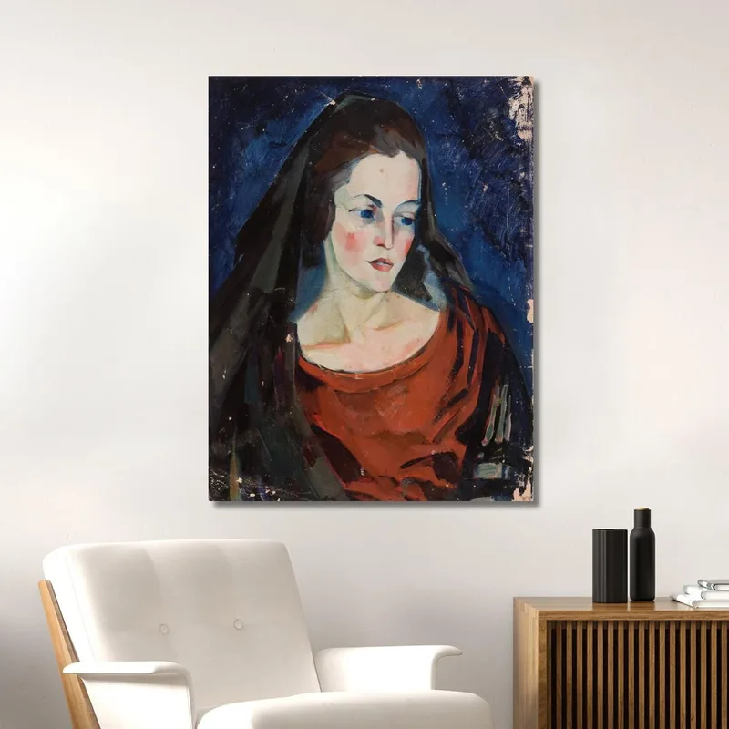 Porträt Einer Frau Konrad Mägi