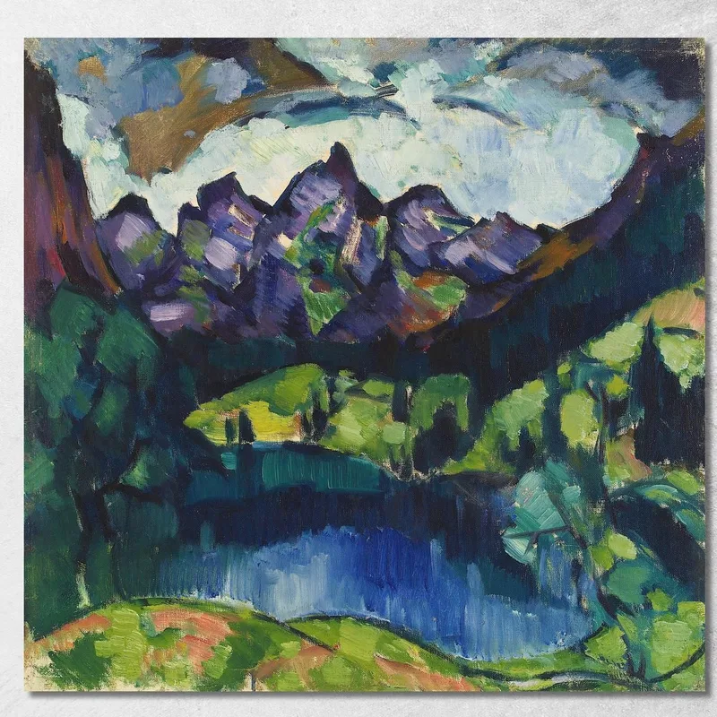 Paisaje De Oberstdorf Konrad Mägi cuadro en lienzo
