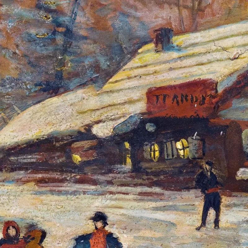 Merrymakers Outside The Tavern Konstantin Alexeevich Korovin