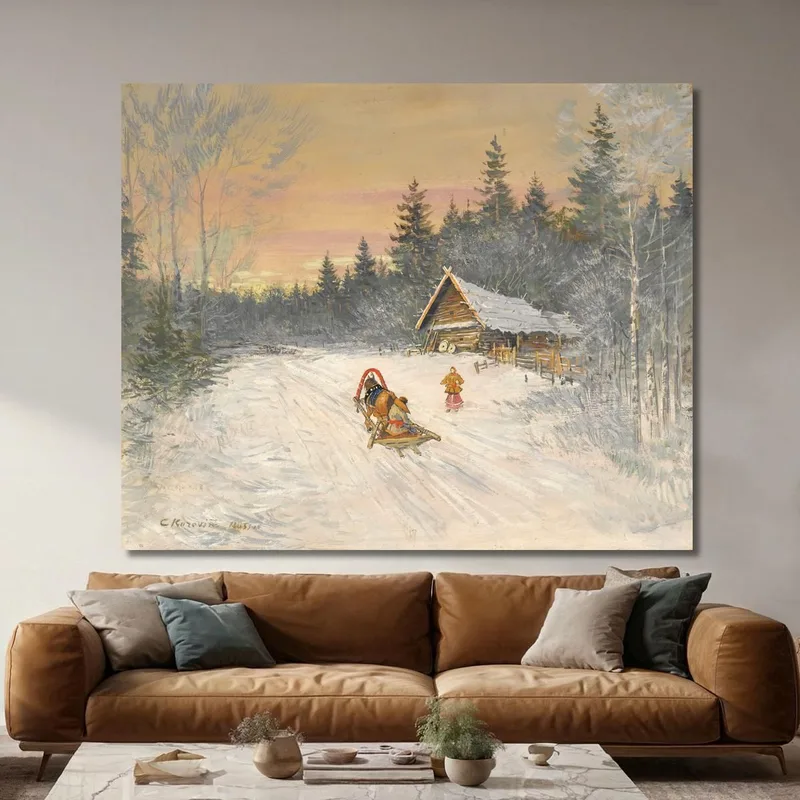 Pueblo Ruso Bajo La Nieve Konstantin Alexeevich Korovin