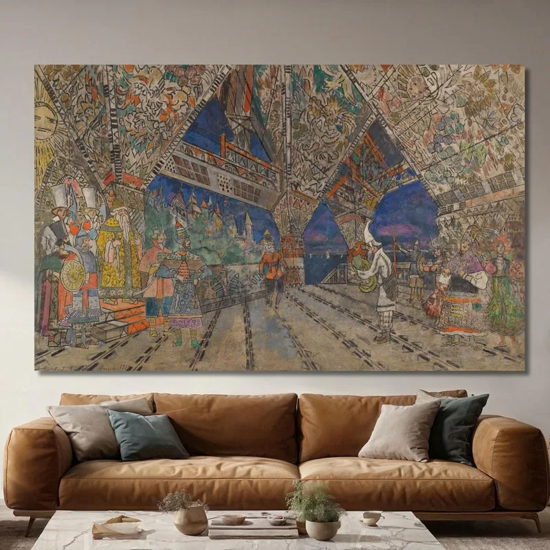 Bühnenbild Für "Der Goldene Hahn" Konstantin Alexeevich Korovin