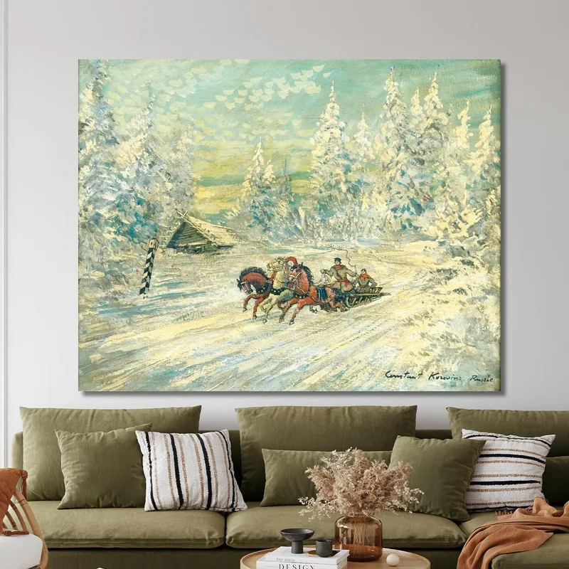 Troïka Dans La Neige Konstantin Alexeevich Korovin