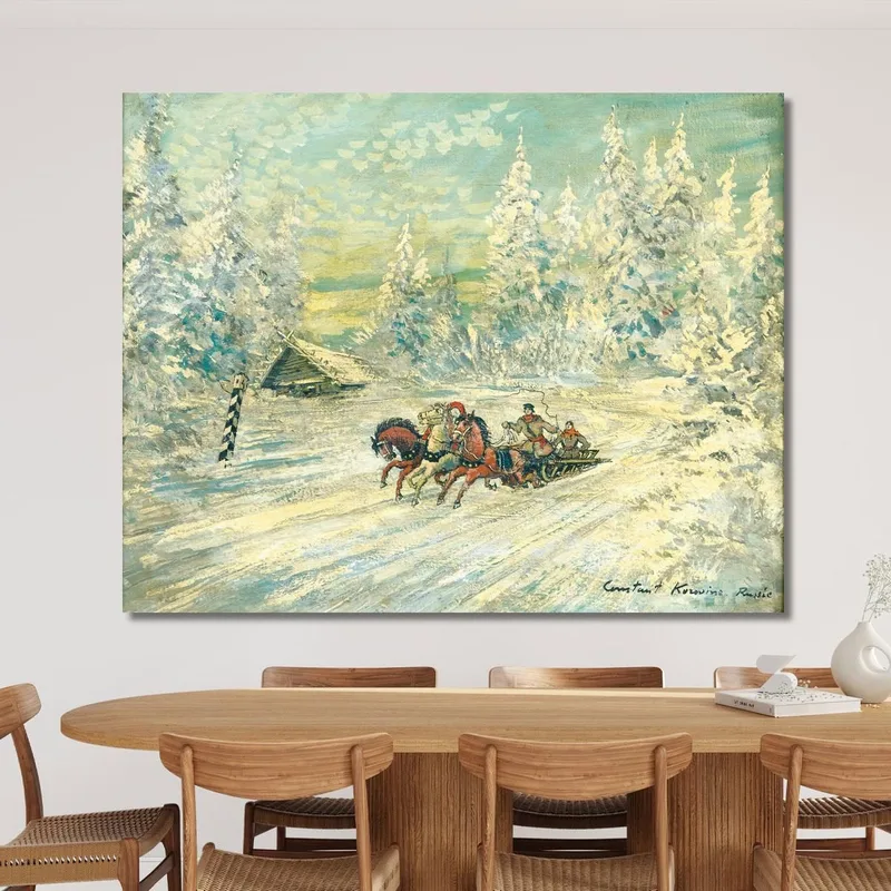 Troïka Dans La Neige Konstantin Alexeevich Korovin
