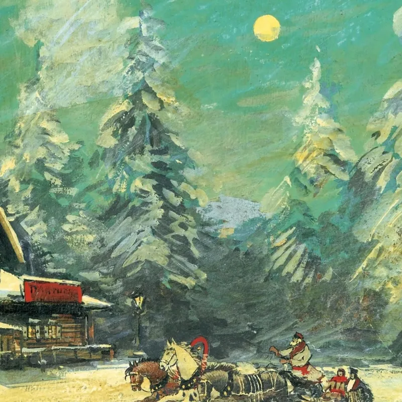 Troika Che Passa Davanti A Un'Osteria Di Notte Konstantin Alexeevich Korovin