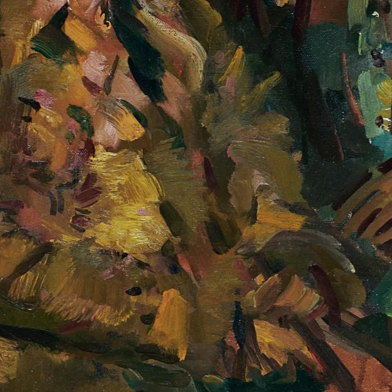 Two Girls In Peasant Costumes Konstantin Alexeevich Korovin