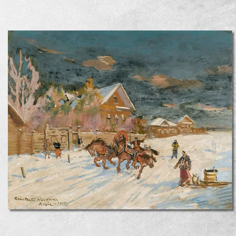 Paysage Hivernal 2 Konstantin Alexeevich Korovin tableau impression sur toile