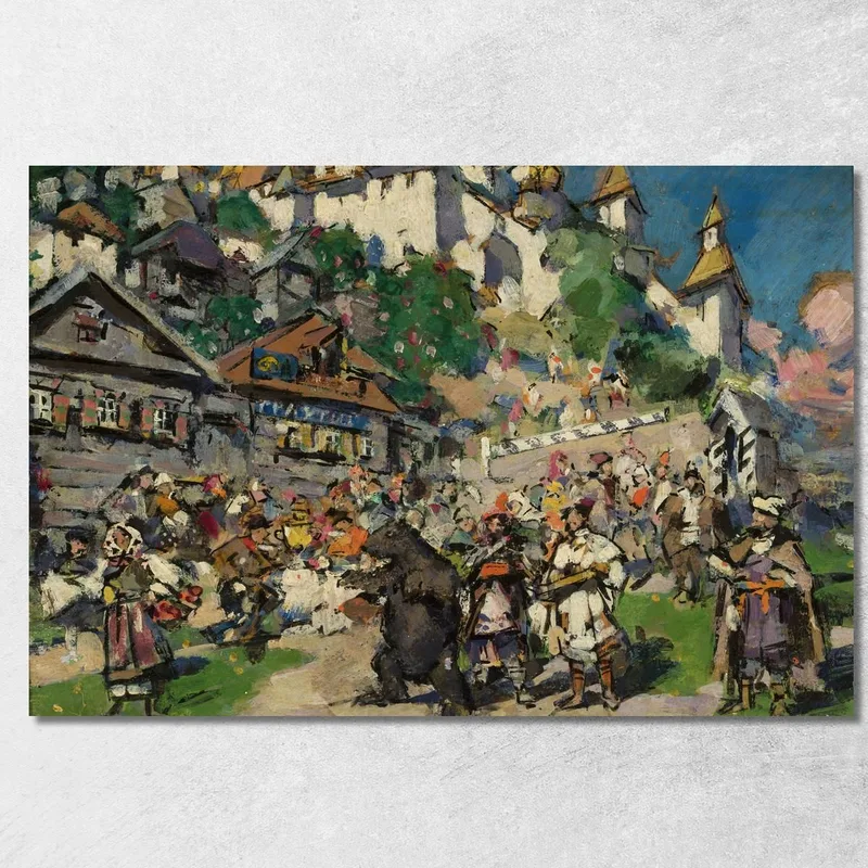 Avec Des Ours En Sibérie Konstantin Alexeevich Korovin tableau impression sur toile