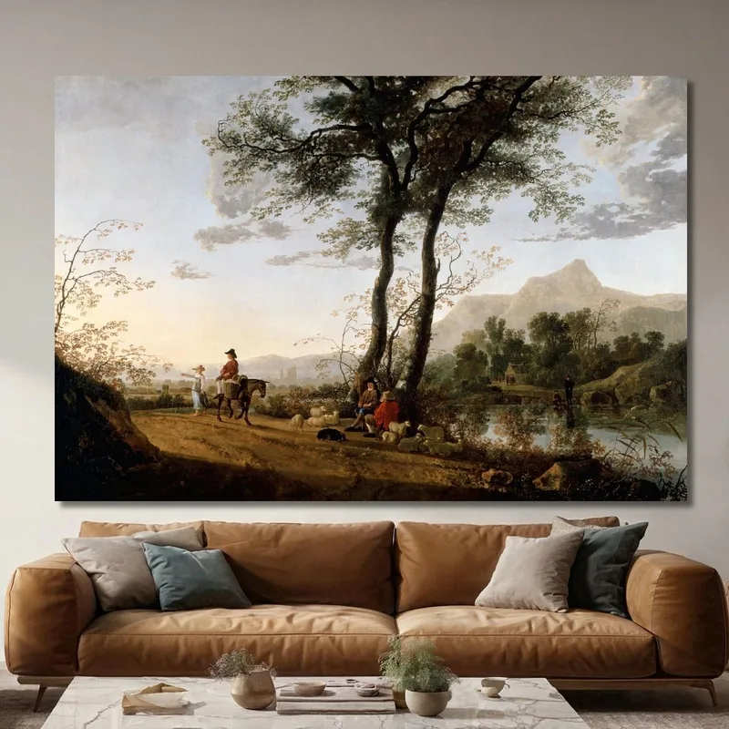 Una Strada Vicino A Un Fiume Aelbert Cuyp